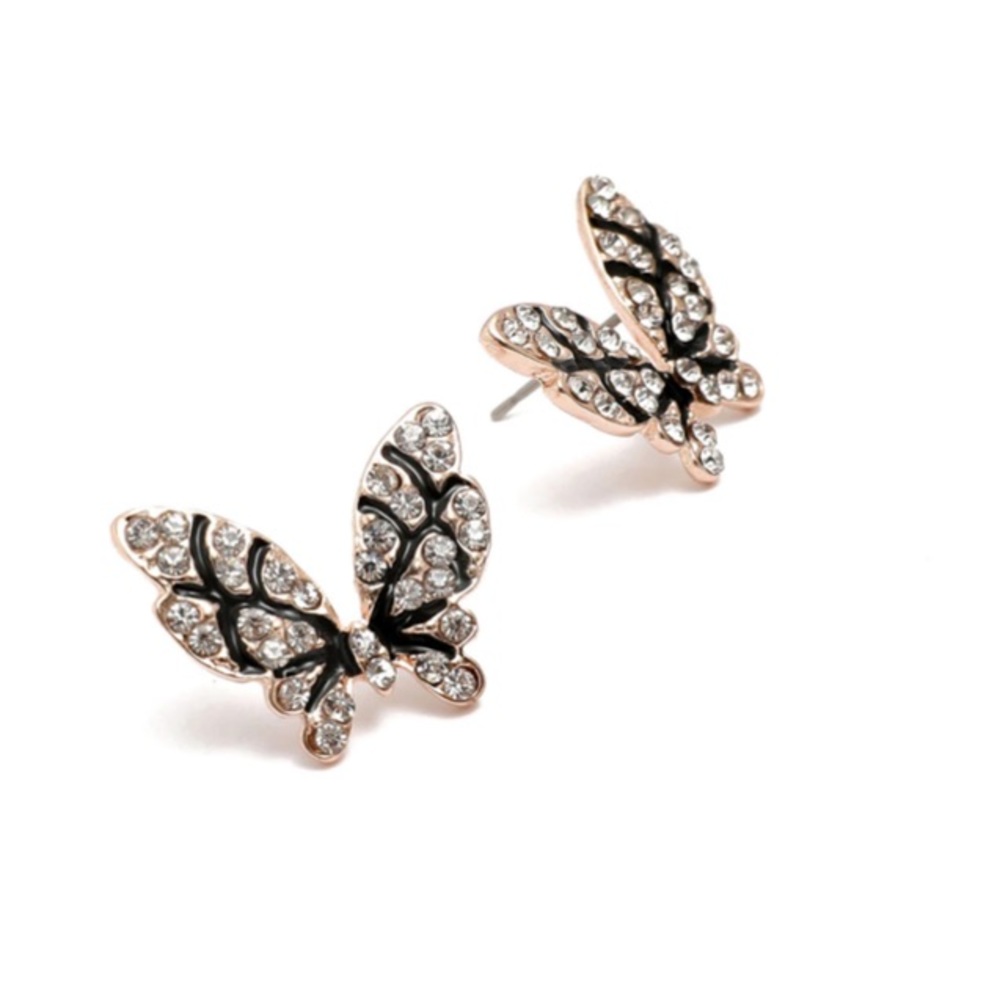 Amrita Singh Monarch Butterfly Stud Earrings, Rose
